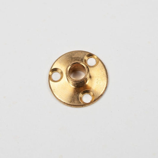 3 Hole Brass M10 Male Round Backplate Mount - Lightspares