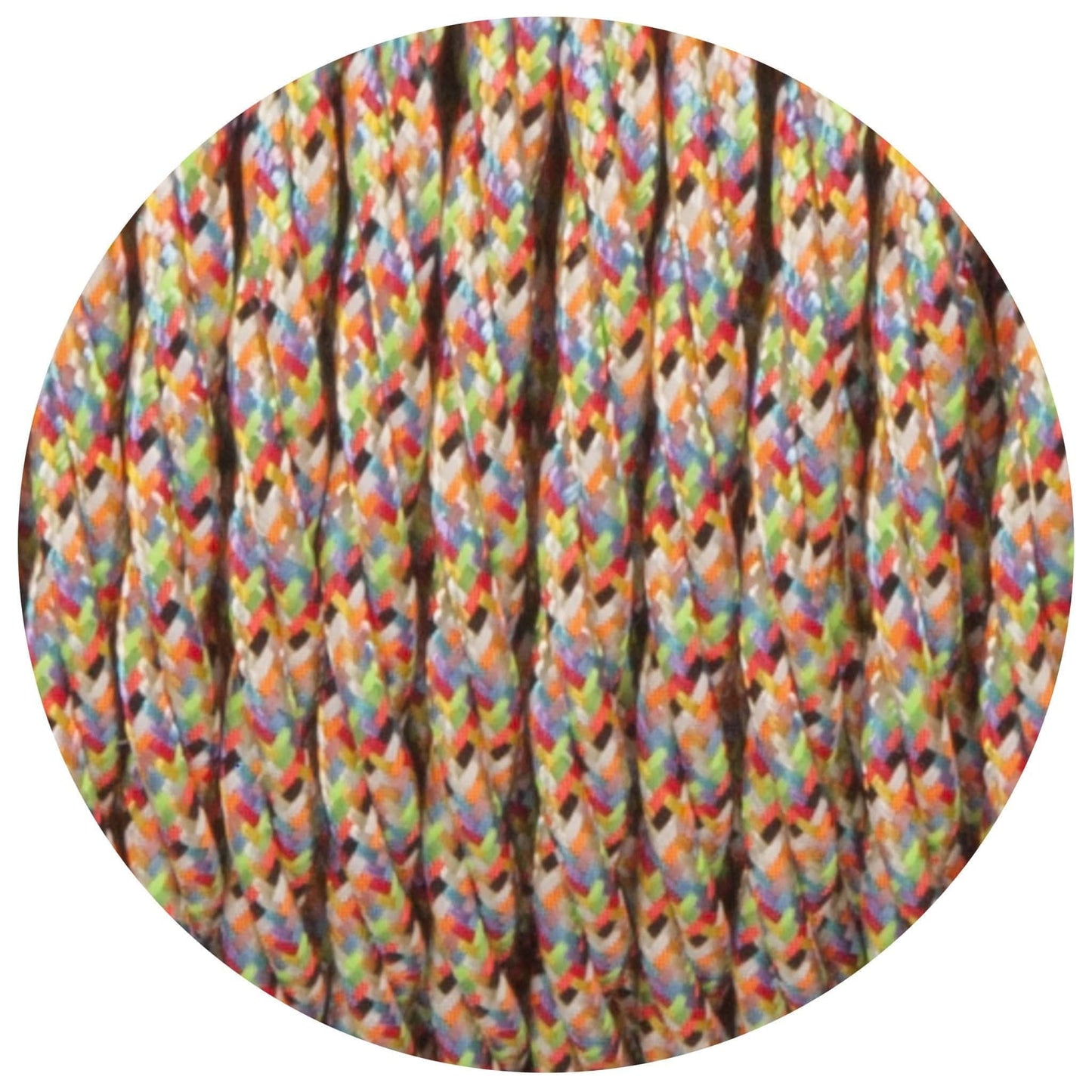 Aztec Harlequin Twisted Fabric Braided Cable - Lightspares