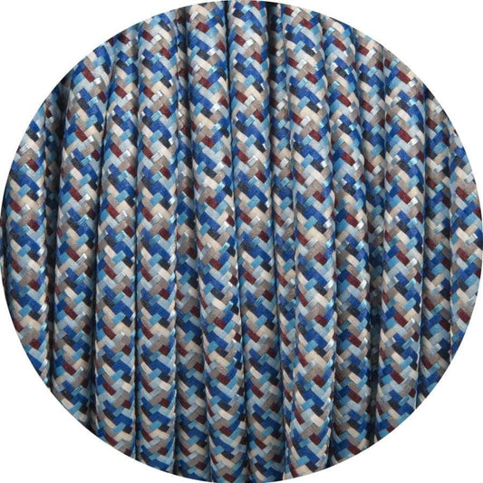 Digital Blue Round Fabric Cable - Lightspares