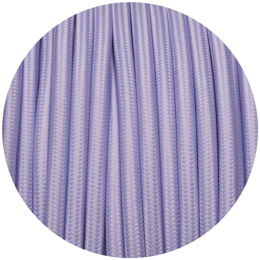 Light Purple Round Fabric Cable - Lightspares