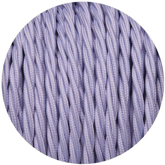 Light Purple Twisted Fabric Cable - Lightspares