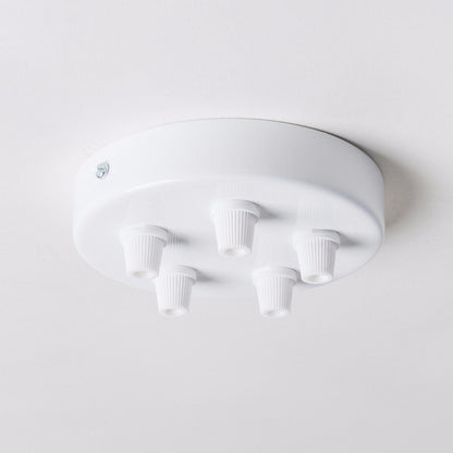 White Steel 100mm Ceiling Rose - All Outlet Options - Lightspares