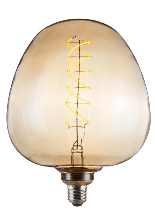 Vintlux E27 Dimmable LED Filament Lamp 4W S190 265lm 2200K - Kyodai Onixx Apple XXL Gold - Lightspares