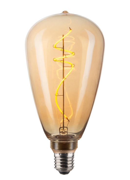 Vintlux E27 Dimmable LED Filament Lamp 4W SF100 265lm 2200K Kyodai Fluxx Edison XL Gold - Lightspares